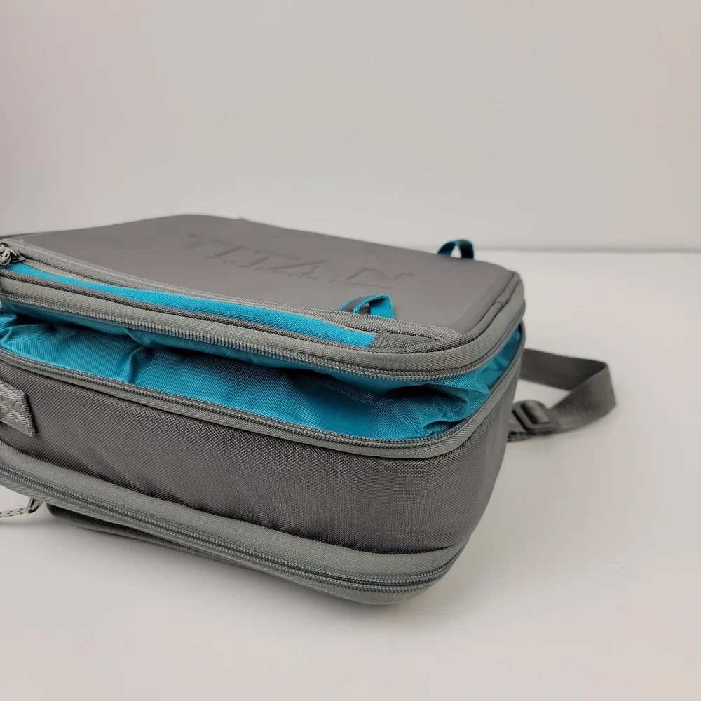 Titan by Arctic Zone Gray Teal Expandable Insulated Lunch Pack 10003058